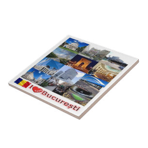 Carreau zRO008 BUCHAREST "I Love", Roumanie, Europe,