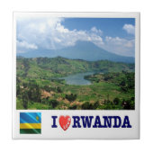 Carreau zRW007 RWANDA, I Love, Virunga Mountains, (Devant)