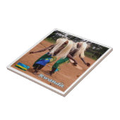 Carreau zRW010 RWANDA, danseurs rwandais traditionnels, (Côté)