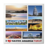 Carreau zSA009 j'aime collage ARABIE SAOUDITE, Asie, (Devant)