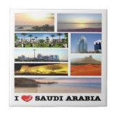 Carreau zSA012 j'aime l'ARABIE SAOUDITE potpourri, Asie, (Devant)