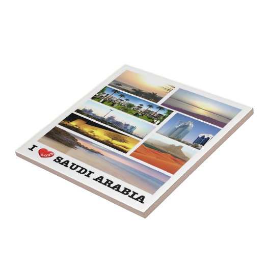Carreau zSA012 j'aime l'ARABIE SAOUDITE potpourri, Asie, (Côté)