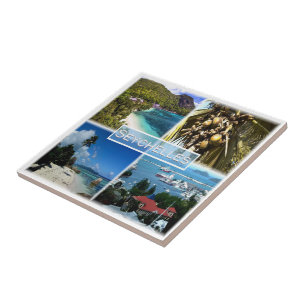 Carreau ZSC025 SEYCHELLES, Mosaïque, Afrique,