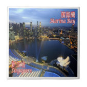 Carreau zSG008 SINGAPOUR skyline LION CITY, Asie, (Devant)