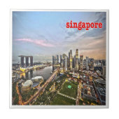 Carreau zSG009 SINGAPOUR, vue LION CITY, Asie, (Devant)