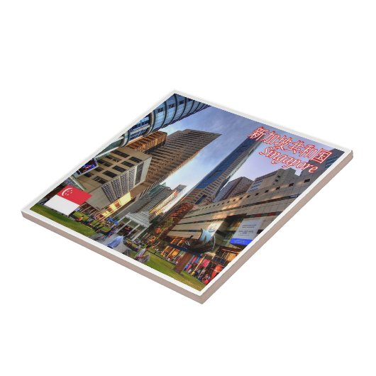 Carreau zSG012 SINGAPOUR Raffles Place LION CITY, (Côté)