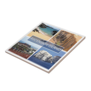 Carreau zSH002 ASCENSION ISLAND, Mosaic, Afrique,