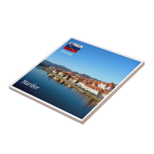 Carreau zSI013 DRAVA À MARIBOR, Slovénie, Europe, (Côté)