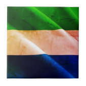 Carreau zSL002 SIERRA LEONE, Drapeau, Afrique, (Devant)