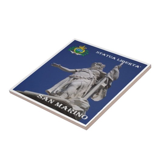 Carreau zSM004 STATUE LIBERTY, Saint-Marin, Europe, (Côté)
