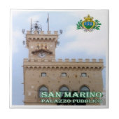 Carreau zSM005 PALAIS PUBLIC, Saint-Marin, Europe, (Devant)