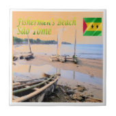 Carreau ZST005 SAO TOME', Plage des pêcheurs, Afrique, (Devant)