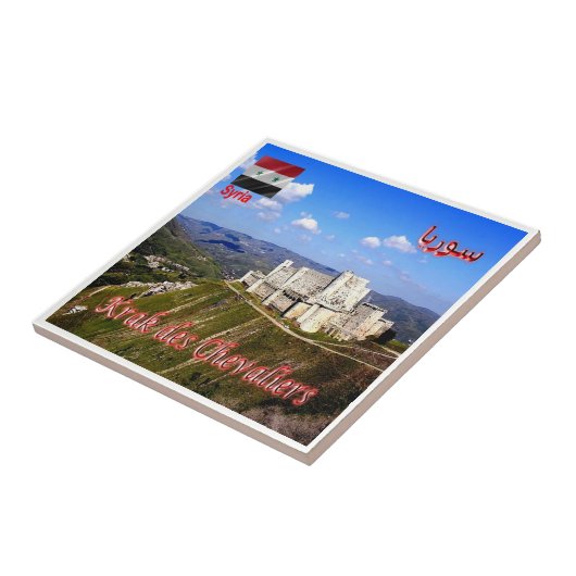 Carreau zSY009 vue de KRAK DES CHEVALIERS, Syrie, (Côté)