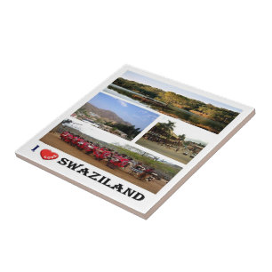 Carreau zSZ008 SWAZILAND I Love, Mosaic, Afrique,