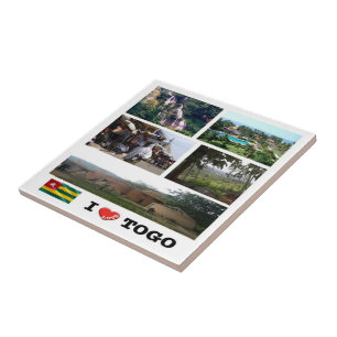 Carreau zTG009 TOGO I Love, Mosaic, Afrique,