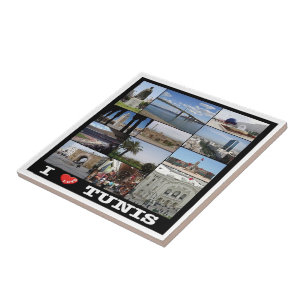 Carreau zTN015 TUNISIA I Love, Mosaic, Africa,