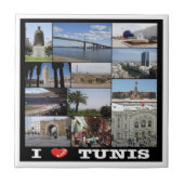 Carreau zTN015 TUNISIE I Love, Mosaïque, Afrique, (Devant)