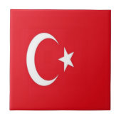 Carreau zTR001 DRAPEAU TURC TURQUIE, (Devant)