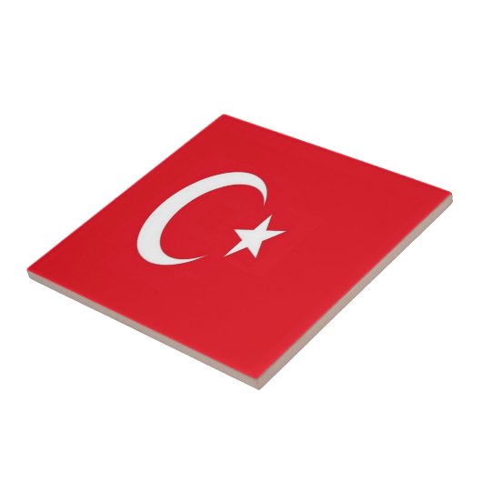 Carreau zTR001 DRAPEAU TURC TURQUIE, (Côté)