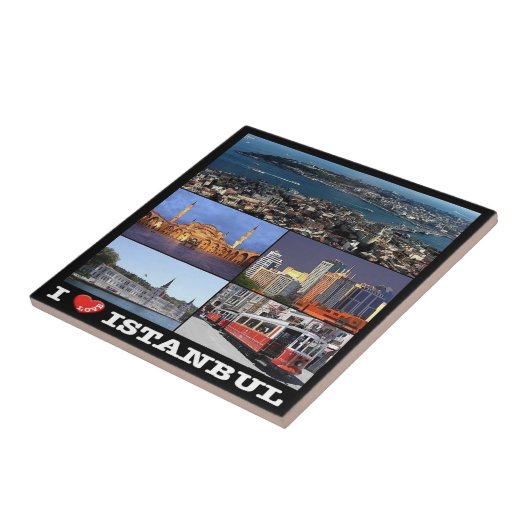 Carreau zTR012 ISTANBUL "I LOVE", Turquie, Europe, (Côté)