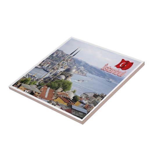 Carreau zTR020 ISTANBUL panorama, Turquie, Europe, (Côté)