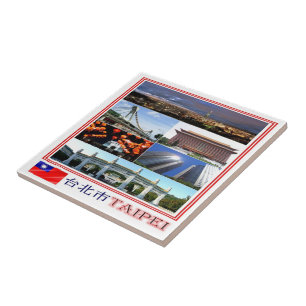 Carreau zTW009 TAIPEI, Mosaïque, Taiwan Formosa,