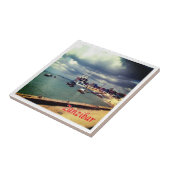 Carreau zTZ007 ZANZIBAR, Ferry Docked, Tanzanie, (Côté)