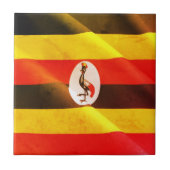Carreau zUG002 OUGANDA, Drapeau de la vague. Afrique, (Devant)