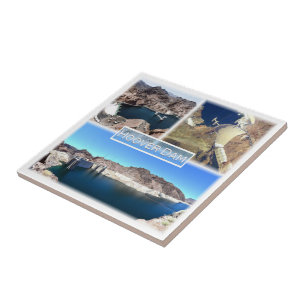 Carreau zUS015 HOOVER DAM, Mosaïque, lac Meid,