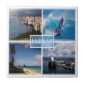 Carreau zUS021 HAWAII, Mosaïque, Honolulu, Amérique, (Devant)