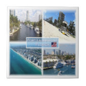 Carreau zUS022 FORT LAUDERDALE, Mosaic, Floride, (Devant)