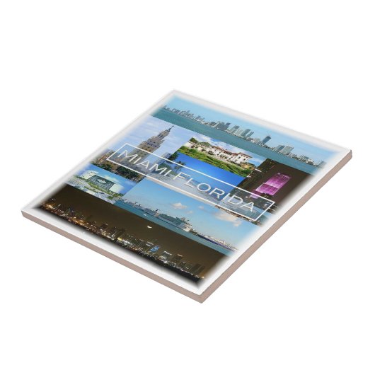 Carreau zUS040 MIAMI, FLORIDE, Mosaïque, Amérique, (Côté)