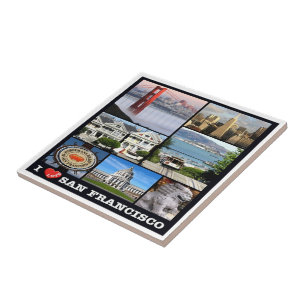 Carreau zUS067 SAN FRANCISCO I Love, Mosaic,