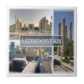 Carreau zUZ005 UZBEKISTAN, Mosaïque, Asie, (Devant)