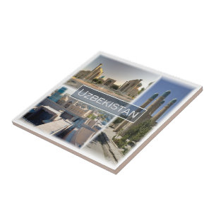 Carreau zUZ005 UZBEKISTAN, Mosaïque, Asie,