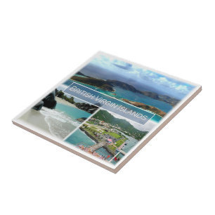 Carreau zVG003 ÎLES VIERGES BRITANNIQUES, Mosaïque,