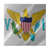 Carreau zVI002 VIRGIN ISLANDS, Drapeau à vagues, Amérique, (Devant)