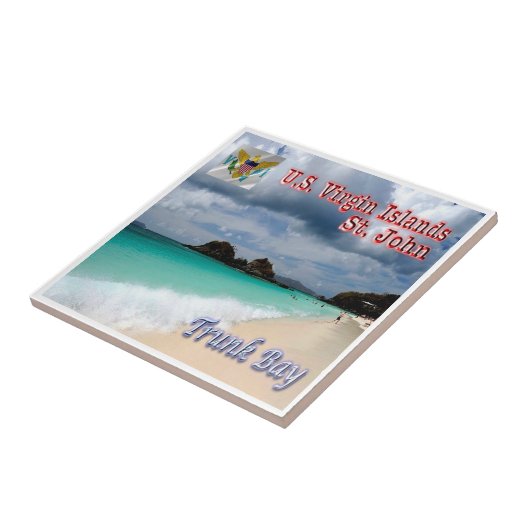 Carreau zVI010 ST. JOHN, Trunk Bay, Îles Vierges, (Côté)