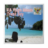 Carreau zVI016 VIRGIN ISLANDS, Trunk Bay, Amérique, (Devant)