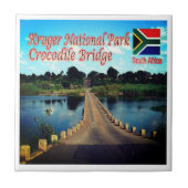 Carreau zZA003 KRUGEN N.P. Afrique du Sud, Crocodile, (Devant)