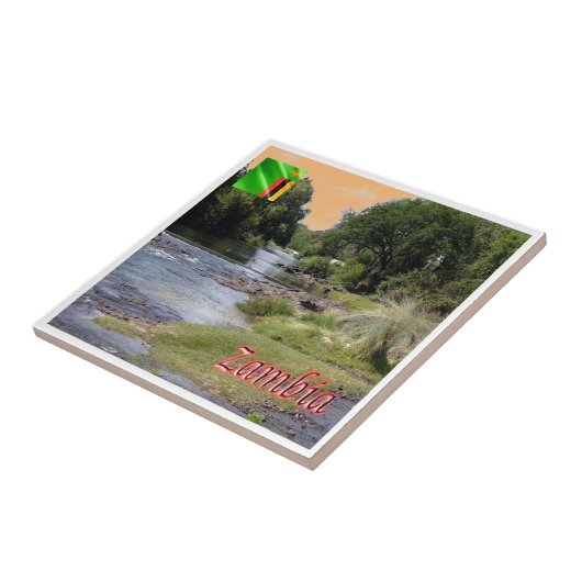 Carreau zZM003 ZAMBIE, Paysage, Afrique, (Côté)