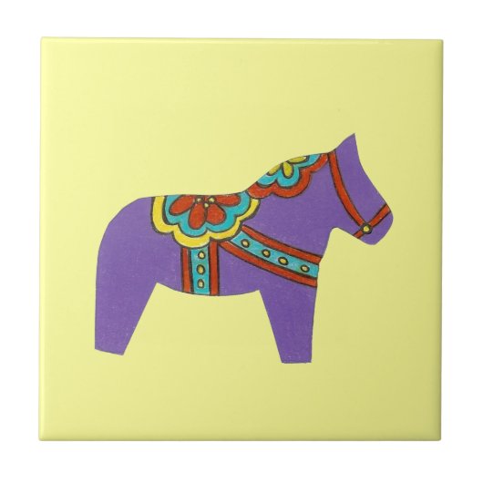 Carreaux à cheval pourpre faisant face à droite (Devant)