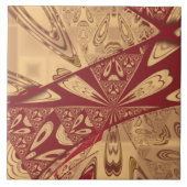 Carreaux Abstraits rouges de géranium (Devant)