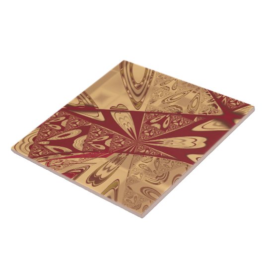 Carreaux Abstraits rouges de géranium (Côté)