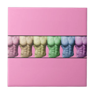 Carreaux arc-en-ciel Abs rose