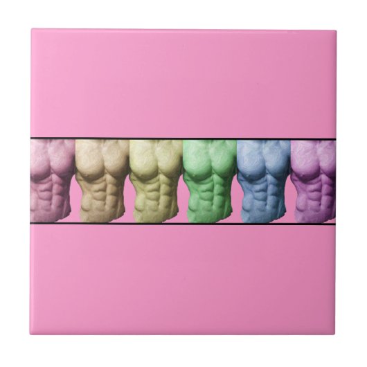 Carreaux arc-en-ciel Abs rose (Devant)
