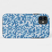 carreaux bleu blanc iphone 6 coque (Dos (Horizontal))