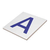 Carreaux - Bleu sur blanc (Côté)