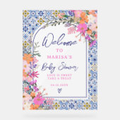 Carreaux bleus aquarelle fleurs sauvages accueil b (Recto)