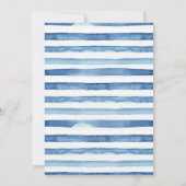 Carreaux bleus Baby shower citron Invitation (Dos)